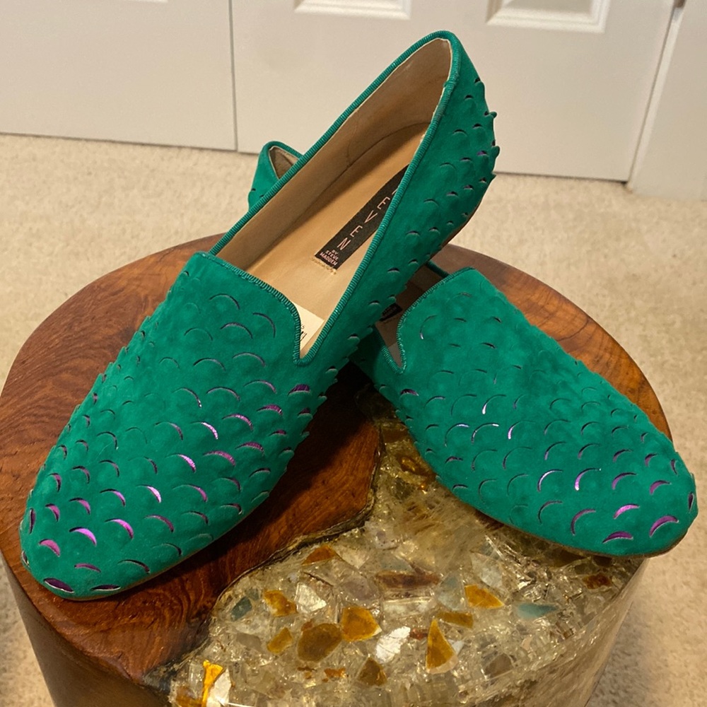 Steven by Steve Madden Teal and Purple with Gold Accents Mombi Women’s 7.5 Flats